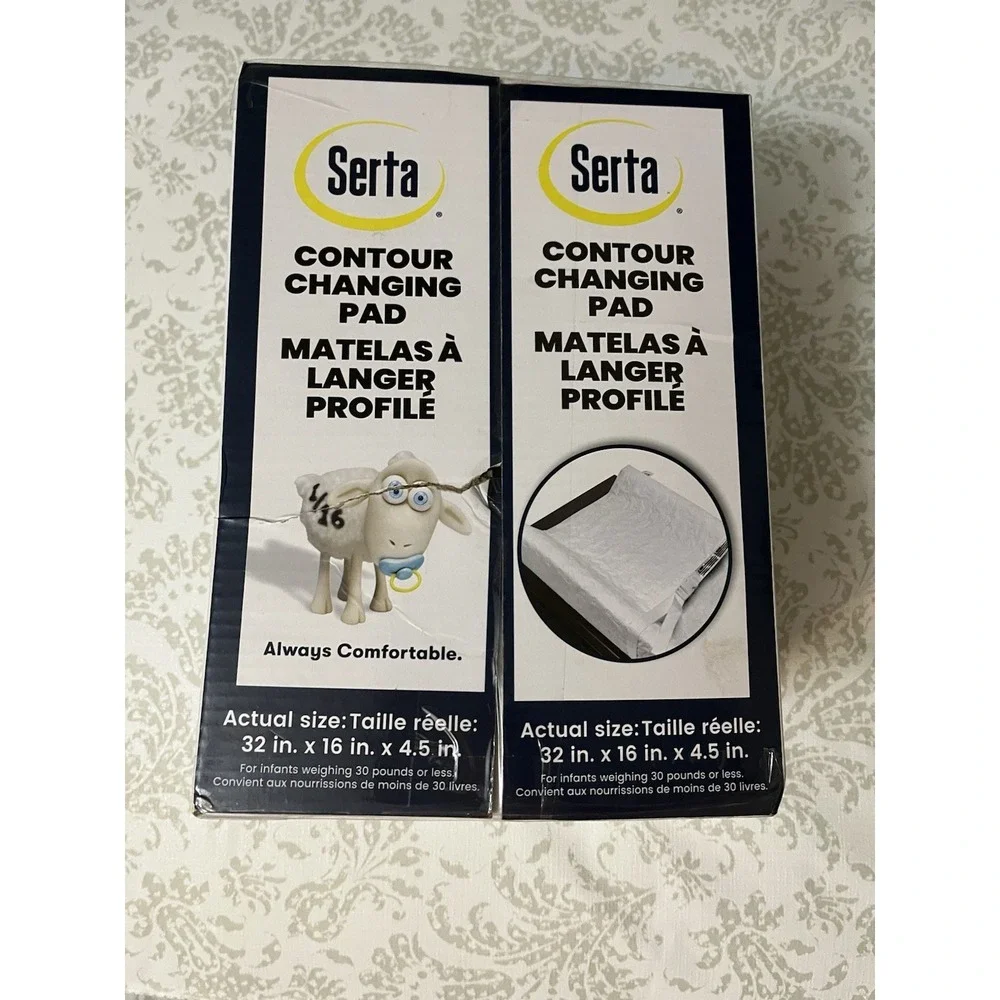 Serta Contour Infant Changing Pad-NEW In Box-w/safety straps-up to‎ 30lbs